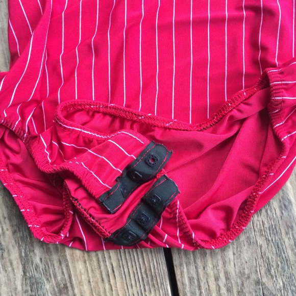 SOLD ❤️ Red Pin Striped bodysuit - Picture 3 of 4